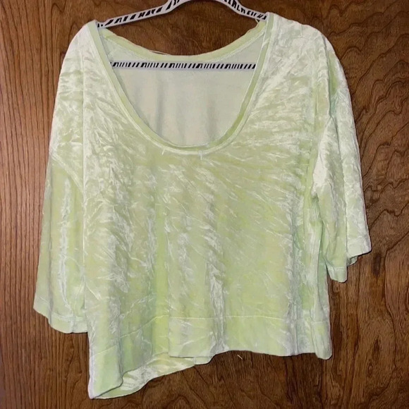 Fp High Low Neon Green Velvet Material - Picture 3 of 5